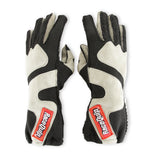 SFI 3.3/5 Black / Gray Outseam Short Gauntlet Nomex Race Gloves - 2X-Large