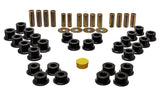 Control Arm Bushing Set; Black; Rear; Performance Polyurethane;