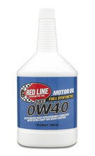 Load image into Gallery viewer, 0W40 Synthetic Motor Oil 1 Quart Red Line Oil