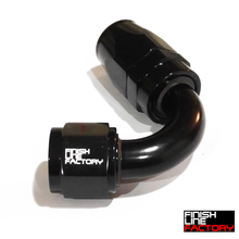Load image into Gallery viewer, FLF Swivel Hose End (Braided Rubber) - 120 Degree - 20 AN