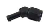 Female AN to Hose Barb 45 Degree Adapter, AN Size: -6; Barb Size: 5/16