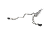 Dual Side Exit Cat-Back w/Black Tips. 2015-2020 F150 2.7L/3.5L/5.0L