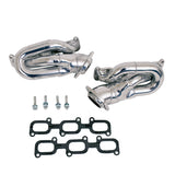 2011-2017 MUSTANG 3.7L V6 1-5/8 SHORTY EXHAUST HEADERS (Polished Silver Ceramic)