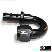 Load image into Gallery viewer, FLF Push Lock Hose End - 180 Degree  - 12 AN