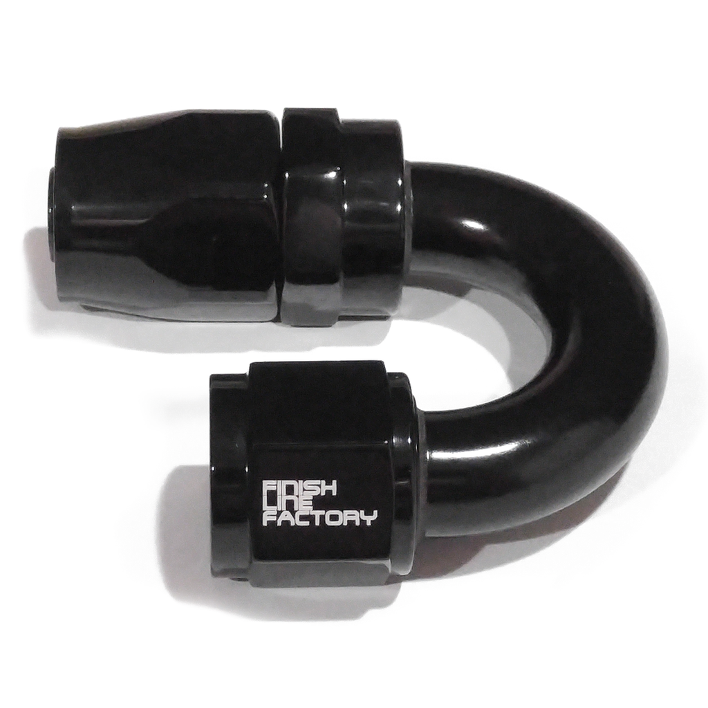 Swivel Hose End (Braided Rubber) - 180 Degree - 08 AN