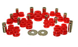 Control Arm Bushing Set; Red; Rear; Performance Polyurethane;