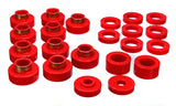 Body Cab Mount Set; Red; Performance Polyurethane;
