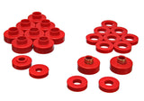 Body Cab Mount Set; Red; Performance Polyurethane;