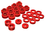 Body Cab Mount Set; Red; Performance Polyurethane;