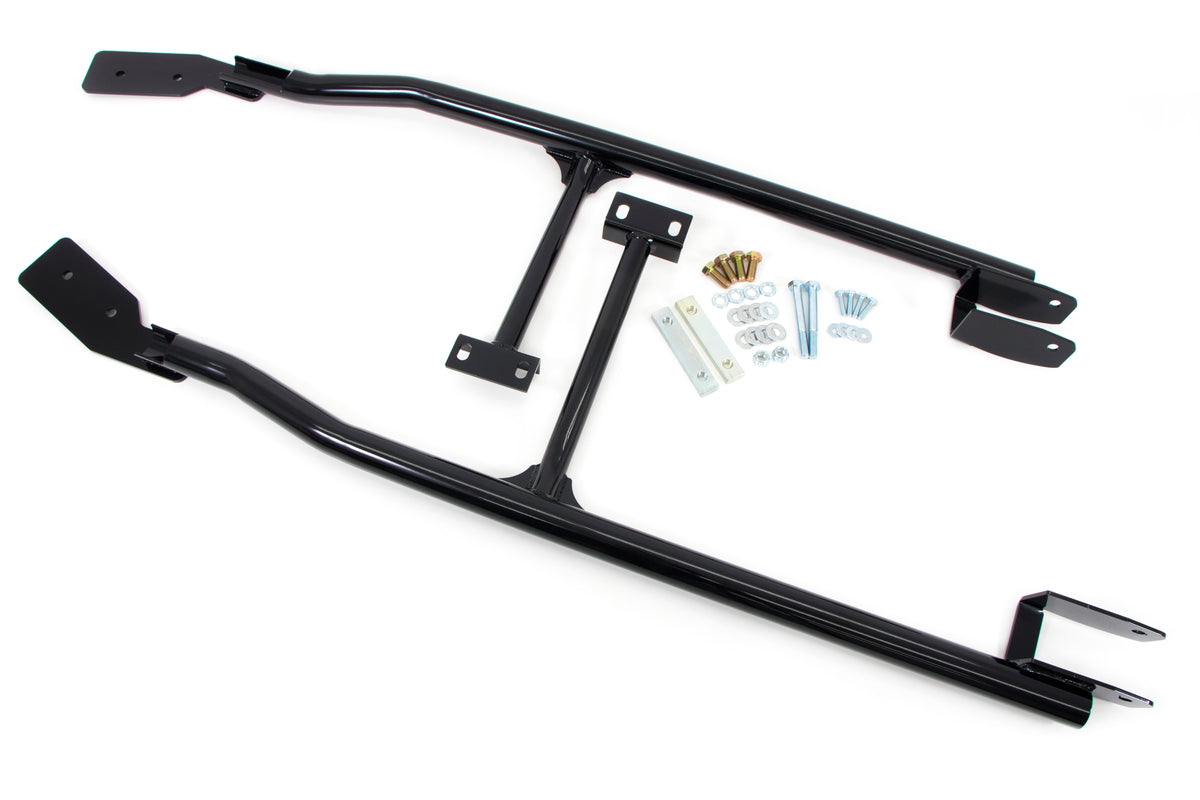 3-Point subframe connector reduces chassis flex & reinforces torque ar ...