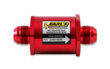 Fuel Filter w/ Screen Type Element - 85 Micron - 12 AN Male Inlet & Outlet - Red