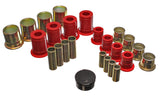 Control Arm Bushing Set; Red; Front; Performance Polyurethane;