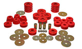 Body Cab Mount Set; Red; Performance Polyurethane;