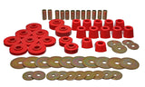 Body Cab Mount Set; Red; Performance Polyurethane;