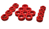 Body Cab Mount Set; Red; Performance Polyurethane;