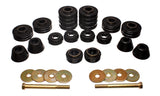 Body Cab Mount Set; Black; Performance Polyurethane;