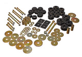 Body Mount Set; Black; Performance Polyurethane;