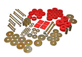 Body Mount Set; Red; Performance Polyurethane;