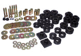 Body Mount Set; Black; Performance Polyurethane: Incl Hardware;
