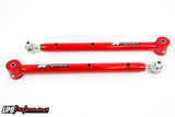 Adjustable rear control arms improve handling, clearance, and traction.