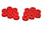 Body Cab Mount Set; Red; Performance Polyurethane; Mounts Only; 16 pc.;