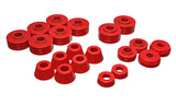 Body Cab Mount Set; Red; Performance Polyurethane;