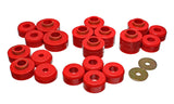 Body Cab Mount Set; Red; Performance Polyurethane;
