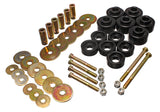 Body Cab Mount Set; Black; Performance Polyurethane;