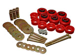 Body Cab Mount Set; Red; Performance Polyurethane;