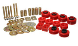 Body Cab Mount Set; Red; Performance Polyurethane;