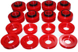 Body Mount Set; Red; Performance Polyurethane;