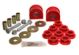Sway Bar Bushing Set; Red; Rear; Bar Dia. 21mm; Performance Polyurethane;