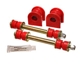 Sway Bar Bushing Set; Red; Rear; Bar Dia. 17mm; Performance Polyurethane;