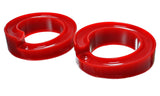 Coil Spring Isolator Set; Red; 1 in. Lift; Performance Polyurethane;