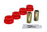 Track Arm Bushing Set; Red; Rear; Performance Polyurethane;