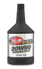 Load image into Gallery viewer, 20W50 Motorcycle Oil Synthetic 1 Quart Red Line Oil