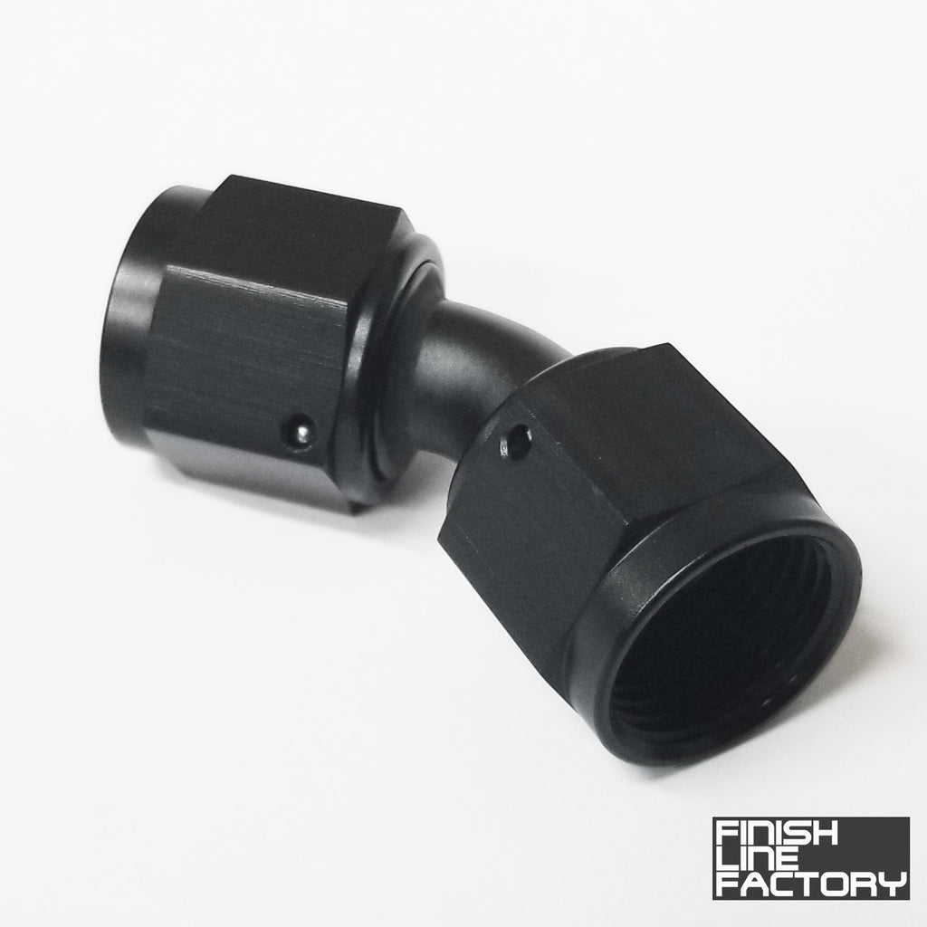 FLF AN to AN Swivel Coupler - 45 Degree - 16 AN