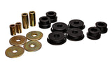 Differential Carrier Bushing Set; Black; Rear; Performance Polyurethane;