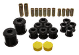 Control Arm Bushing Set; Black; Rear; Performance Polyurethane;