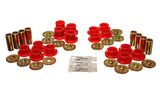 Control Arm Bushing Set; Red; Rear; Must Reuse All Metal Parts;