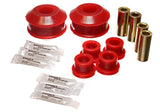 Control Arm Bushing Set; Red; Front; Performance Polyurethane;