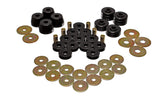 Body Cab Mount Set; Black; Performance Polyurethane;