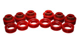 Body Cab Mount Set; Red; Performance Polyurethane; Body To Frame;