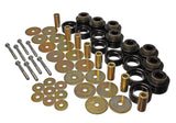 Body Mount Set; Black; Performance Polyurethane; Body Frame Mounts;