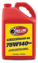 Load image into Gallery viewer, 75W140NS Gear Oil Synthetic GL-5 Differential Gear Oil 1 Gallon Red Line Oil