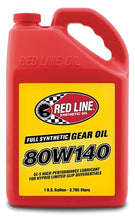 Load image into Gallery viewer, 80W140 Gear Oil Synthetic GL-5 Differential Gear Oil 16 Gallon Red Line Oil