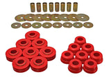 Body Mount Set; Red; Performance Polyurethane;