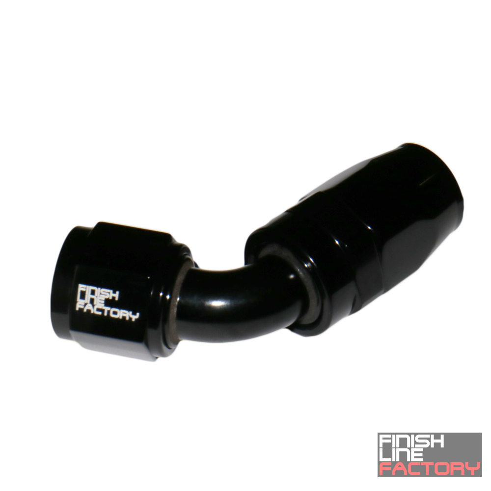 Swivel Hose End (Braided Rubber) - 60 Degree - 08 AN