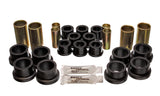 Control Arm Bushing Set; Black; Rear; Performance Polyurethane;