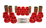 Control Arm Bushing Set; Red; Rear; Performance Polyurethane;